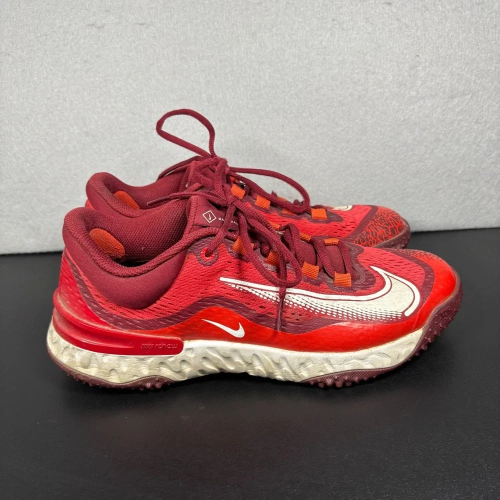 Nike Alpha Huarache Elite 4 Turf University Red White Mens Size 9 DJ6523-616